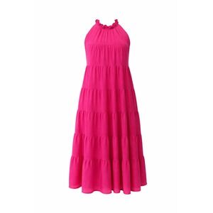 Haeof Pink Tiered Maxi Dress Ruffle  Sleeveless Casual  Dress small